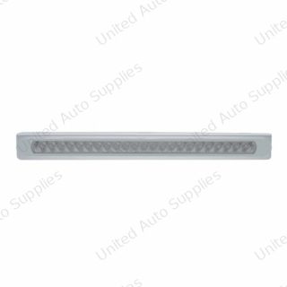 Stainless Light Bracket With 23 SMD LED 17-1/4" Light Bar & Bezel - Red LED/Clear Lens