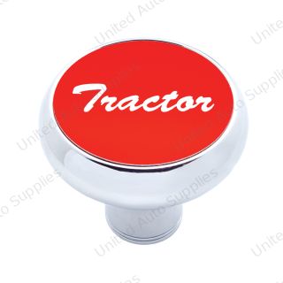 "Tractor" Deluxe Air Valve Knob - Red Aluminum Sticker