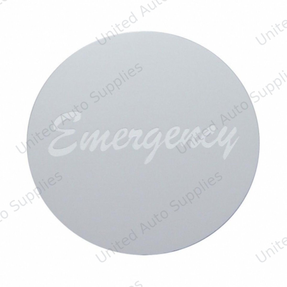 "Emergency" Aluminum Air Valve Knob Sticker Only - Silver