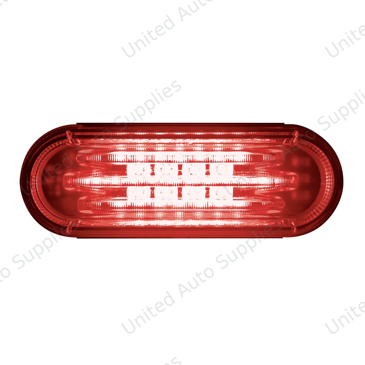 Saber 32 LED 6" Oval Stop Turn & Tail Light-Red LED/Red Lens