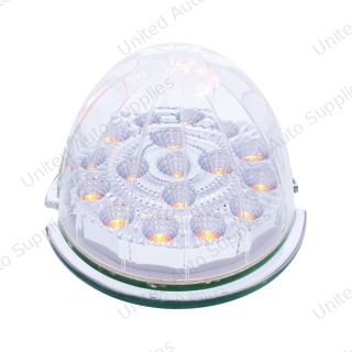 17 LED Dual Function Reflector Cab Light - Amber LED/Clear Lens