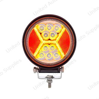 4.5" 24 High Power LED Work Light With "X" Red Light Guide