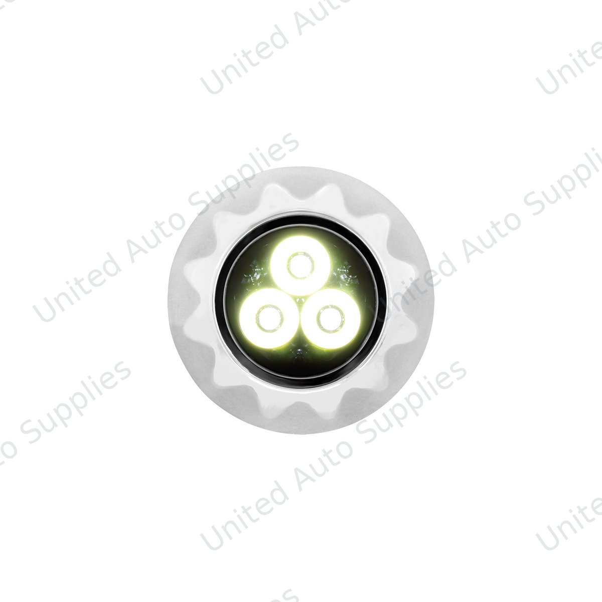 3 High Power LED 3/4" Mini Warning Light - White LED (Bulk)