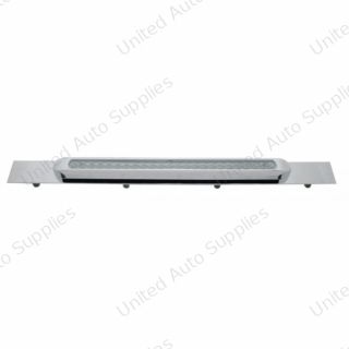 Chrome Top Mud Flap Plate With 23 SMD LED Light Bar & Bezel - Amber LED/Clear Lens (Each)
