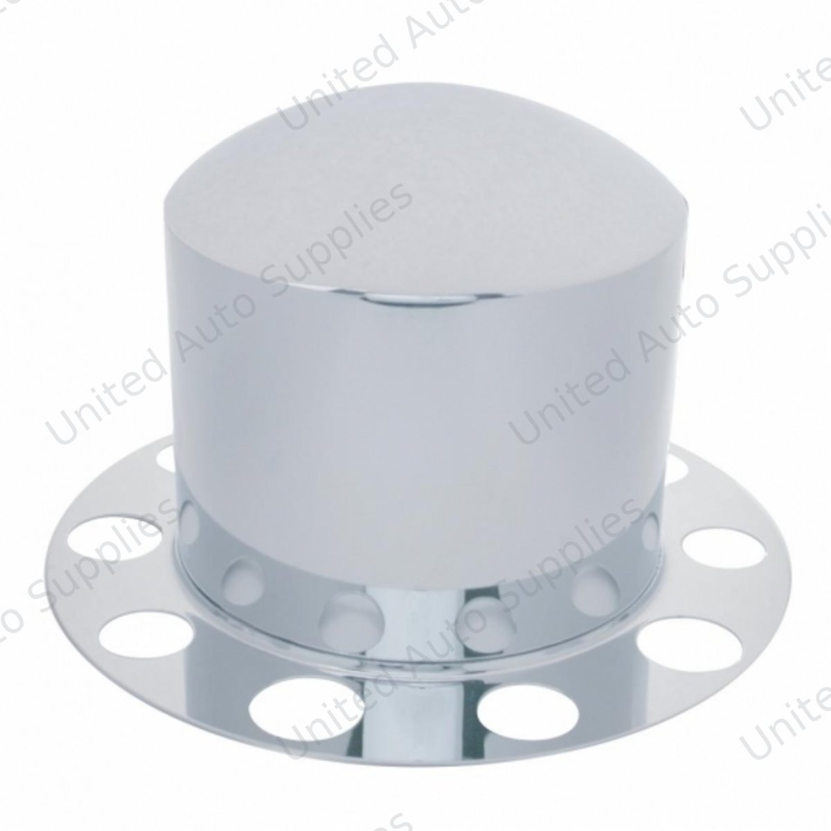 Stainless Dome Rear Axle Cover 2PC Kit For 1-1/2" Nut Cover - Steel Wheel