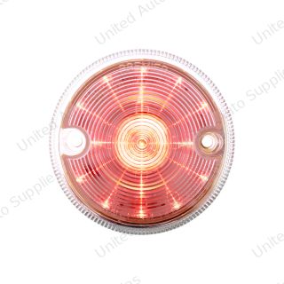 15 LED 3" Series 1 Light Only For Double Face Light Housing - Red LED/Clear Lens