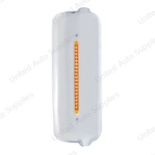 Mirror Cover With 19 Amber LED 12" Reflector Light Bar For Pre-2005 FL Century- Passenger -Amber Lens