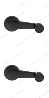Black Window Crank Handle (2pcs) For 1981-86 Chevy & GMC Truck