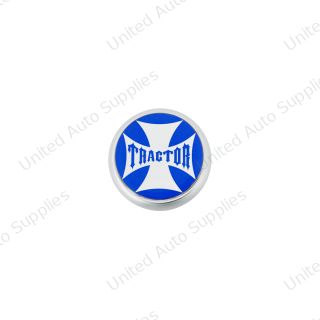 "Tractor" Deluxe Air Valve Knob - Blue Maltese Cross Sticker