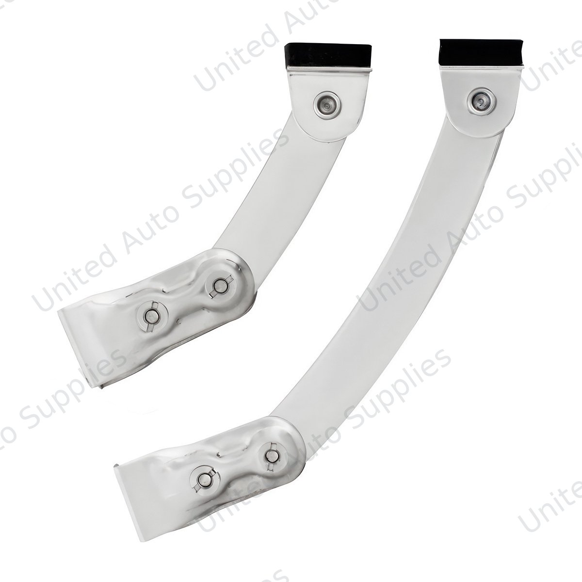 Polished Stainless Steel Windshield Visor Support Kit For Classic Fulton Visors