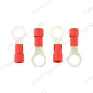 8 AWG 3/8" Stud HD Vinyl Ring Terminal (4-Pack)
