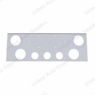Stainless Steel Rear Center Light Panel With Four 4" Light Cutouts & Three 2.5" Light Cutouts