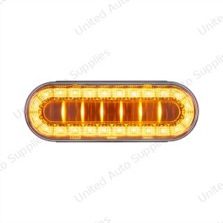 30 LED 6" Oval Lumos Light I-Series (Turn Signal) - Amber LED/Clear Lens