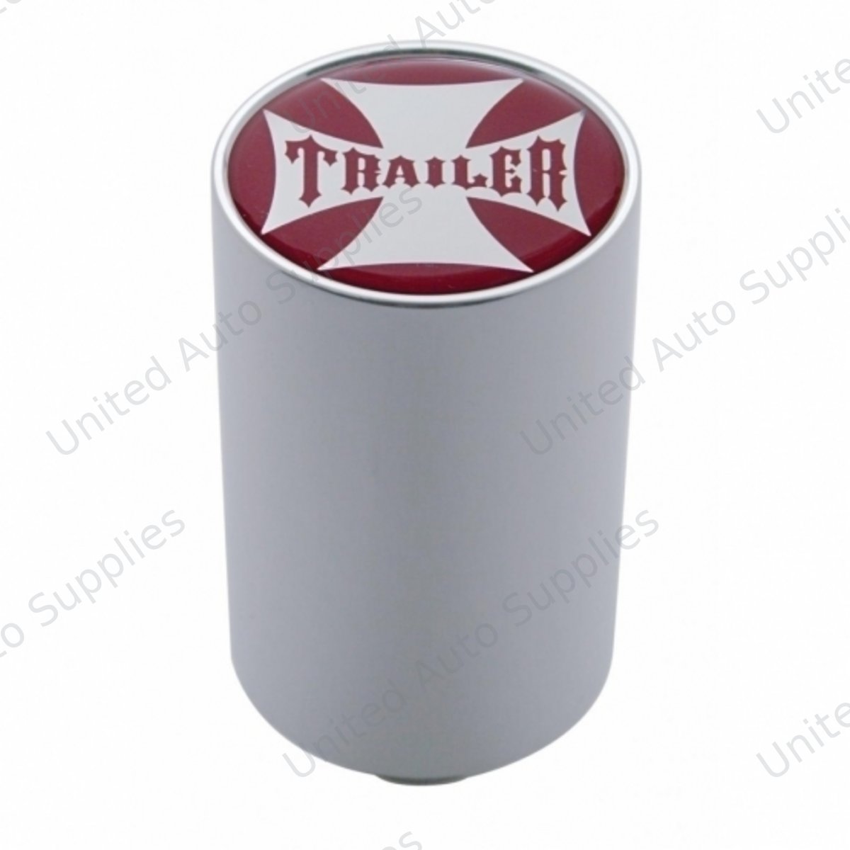 "Trailer" 3" Air Valve Knob - Red Maltese Cross Sticker