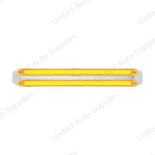 Dual 24 LED Dual Function 12" GloLight Bar With Bezel - Amber LED/Amber Lens