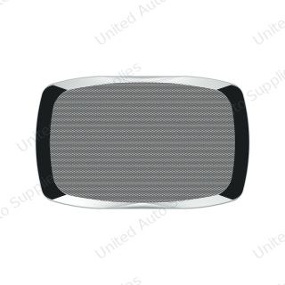 Chrome Rectangular Speaker Cover For Peterbilt 389 (2008+), 388 (2008-2014),& 335 (2006-2014)