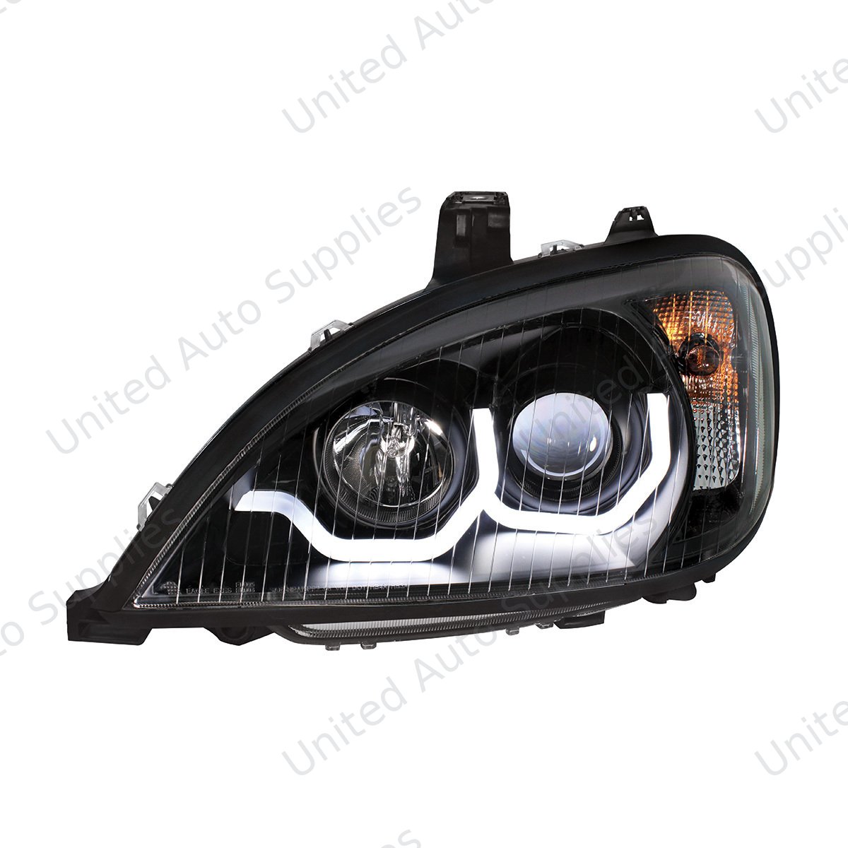 Blackout Projection Headlight With LED Position Light For 2001-2020 Freightliner Columbia - Driver