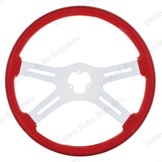18" Color 4 Spoke Steering Wheel - Indigo Red