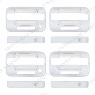 Chrome Door Handle Cover Set For 2004+ Ford F-150 4-Door Models With Keyless Entry