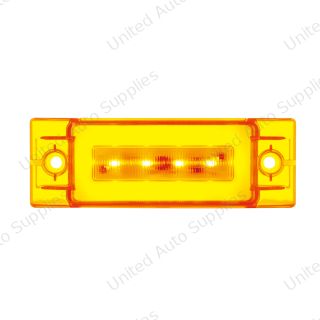 GloLight 16 LED Rectangular Clearance/Marker Light - Amber LED/Amber Lens (Bulk)