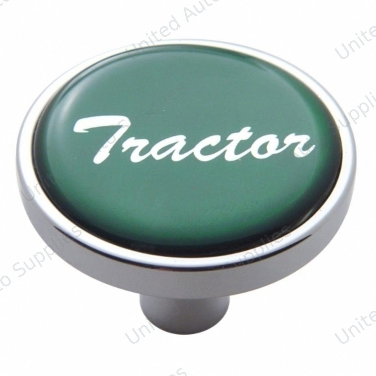 "Tractor" Short Air Valve Knob - Green Glossy Sticker