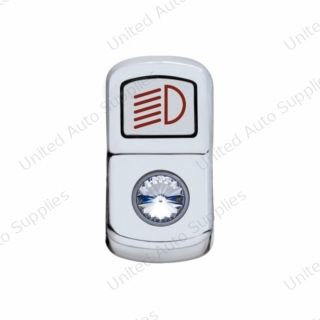 "Headlight" Rocker Switch Cover With Clear Crystal