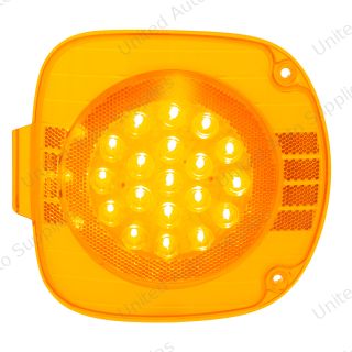 22 LED Turn Signal Light For 1996-2010 Freightliner Century - Amber LED/Amber Lens
