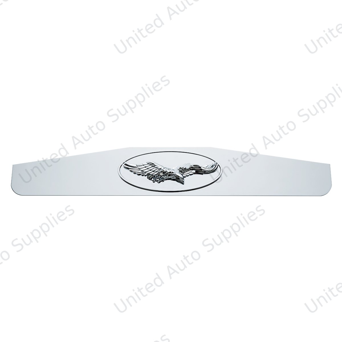 4" x 24" Chrome Bottom Mud Flap Weight With Oval Cast Eagle Emblem