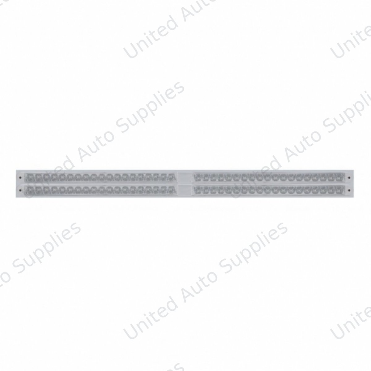 Chrome Top Mud Flap Plate With Four 19 LED 24" Reflector Light Bars - Red LED/Clear Lens (Each)