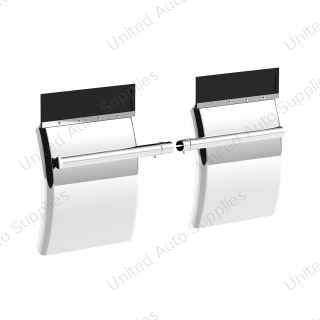 24" X 24" 430 Stainless Quarter Fender With Tube Bracket Set (Pair)