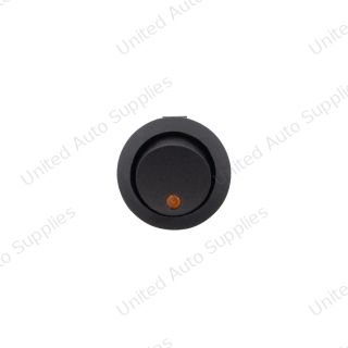 Amber LED Round Rocker 10 Amp 12V On/Off 1/2" Dia. 1 Pc.