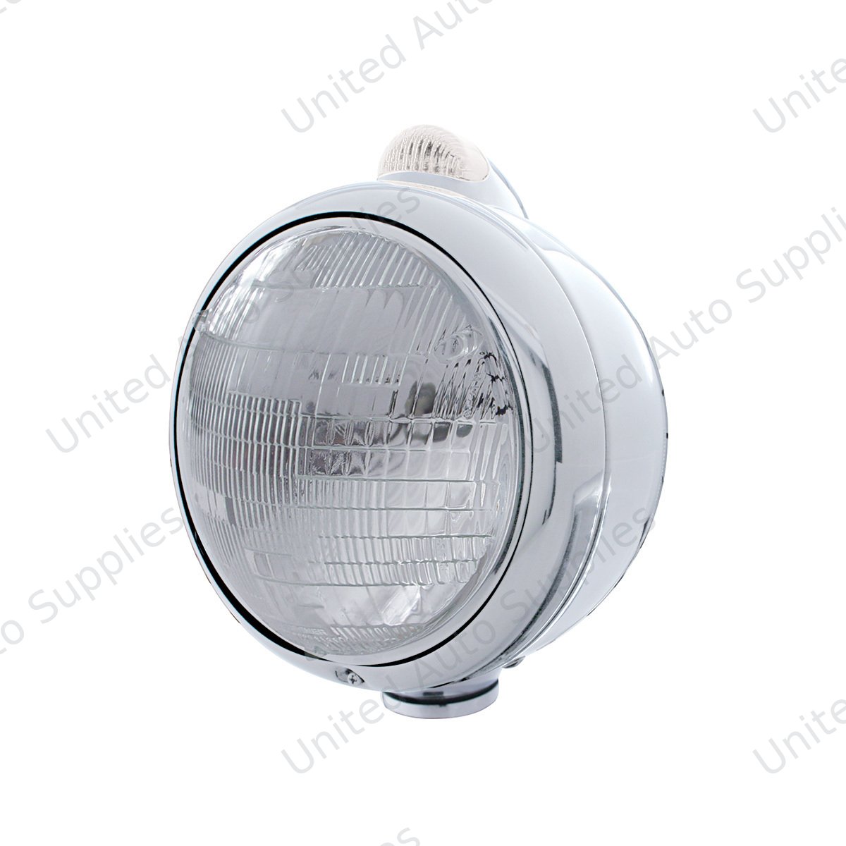 Chrome Guide 682-C Headlight 6014 & Dual Mode LED Signal - Clear Lens