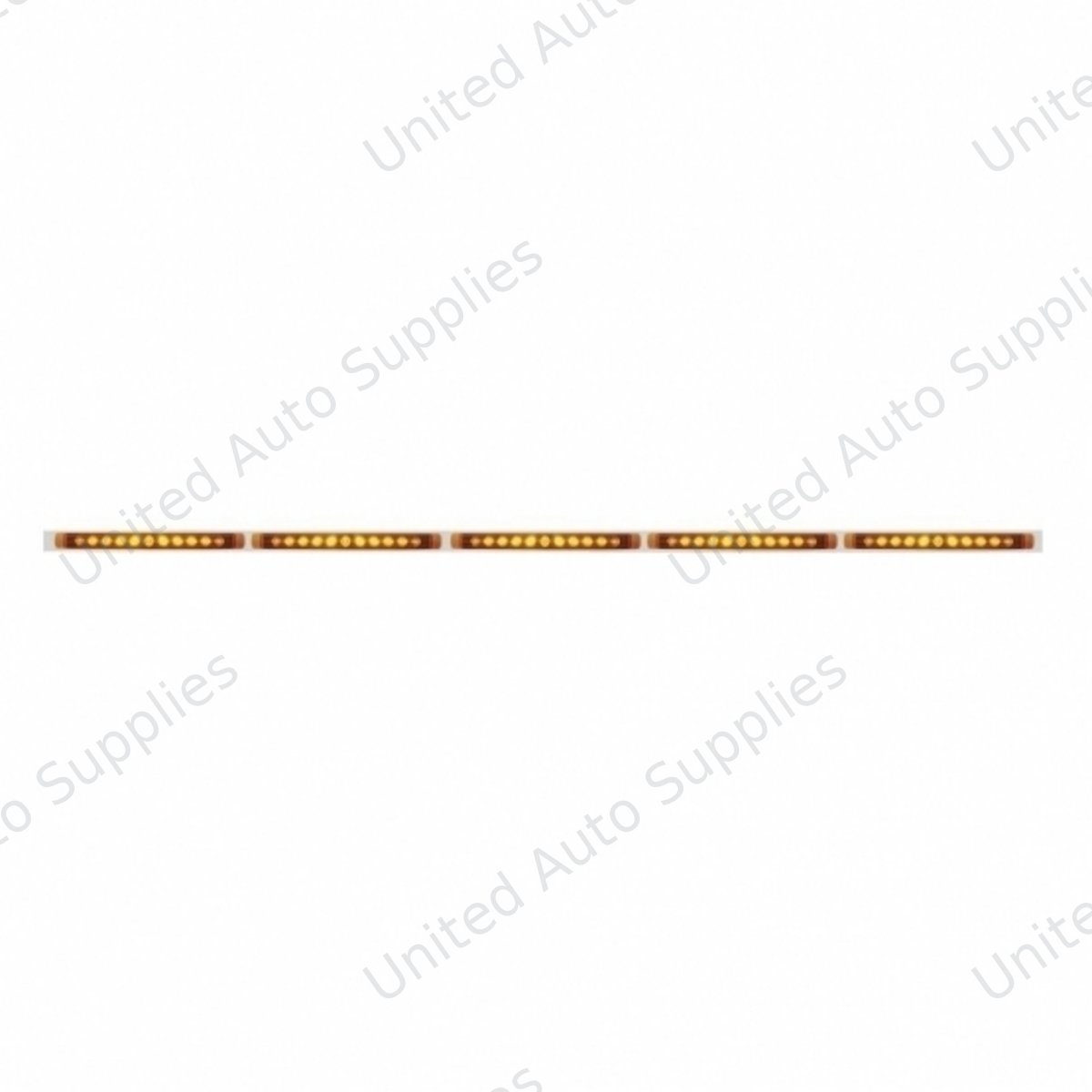 94" Stainless Light Bracket With 5X 11 LED 17" Light Bars - Amber LED/Amber Lens
