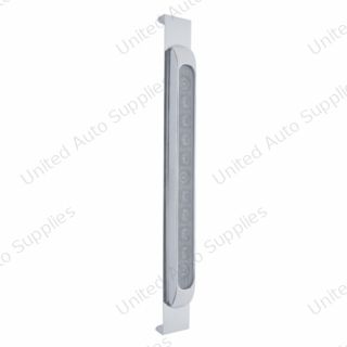 Mirror Bracket With 11 LED 17" Light Bar & Bezel - Amber LED/Clear Lens