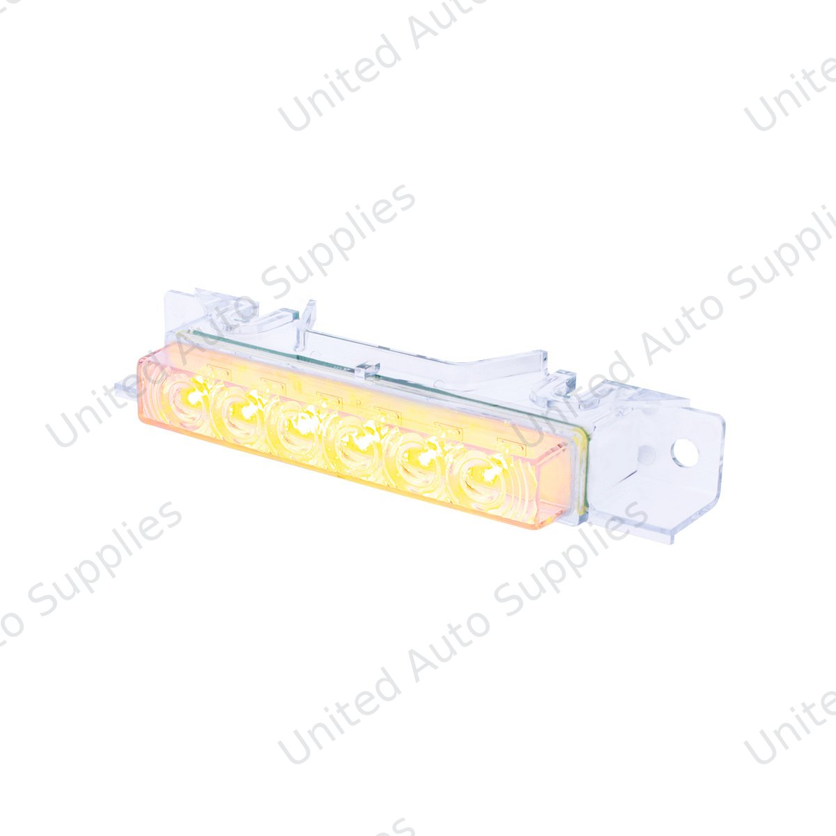 6 LED Exterior Visor Light For 1996-2024 Volvo VNL-Amber LED/Clear Lens