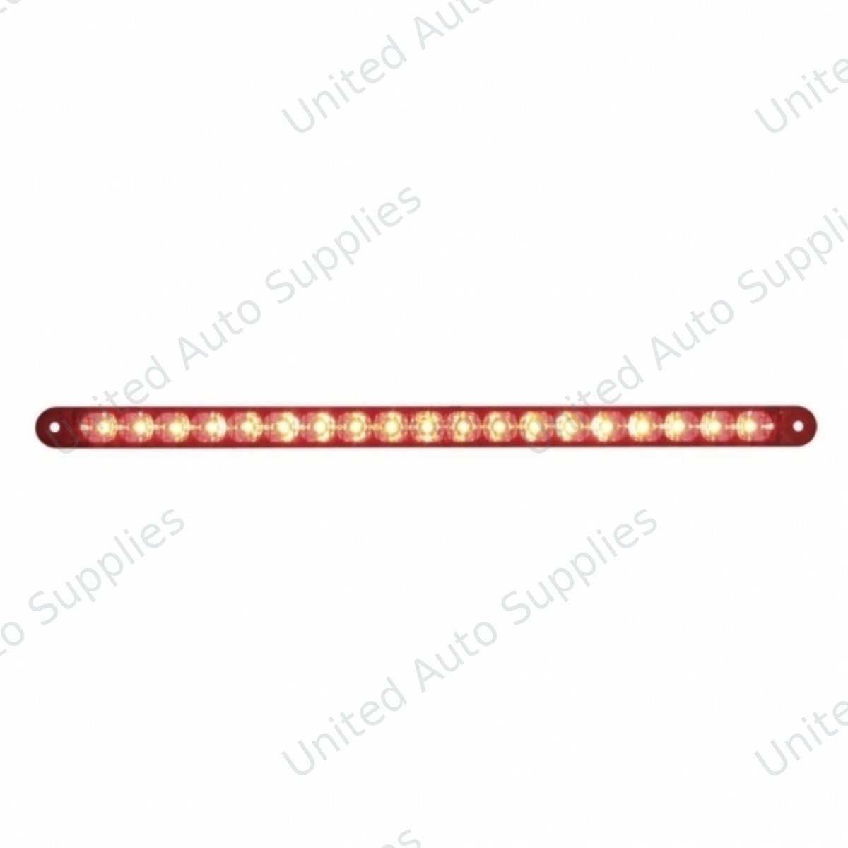19 LED 12" Reflector Light Bar (Stop, Turn & Tail) - Red LED/Red Lens