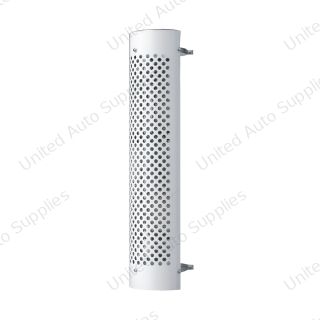 48" Tall 270 Degree Stainless Exhaust Muffler Shield For 10" Diameter Exhaust - Round Slot