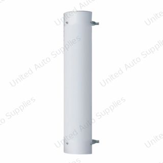 48" Tall 180 Degree Stainless Exhaust Muffler Shield For 8" Diameter Exhaust - Plain