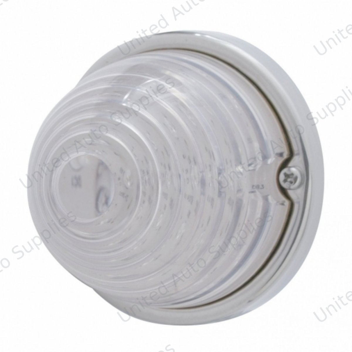 17 LED Beehive Flush Mount Kit With Low Profile Bezel - Amber LED/Clear Lens