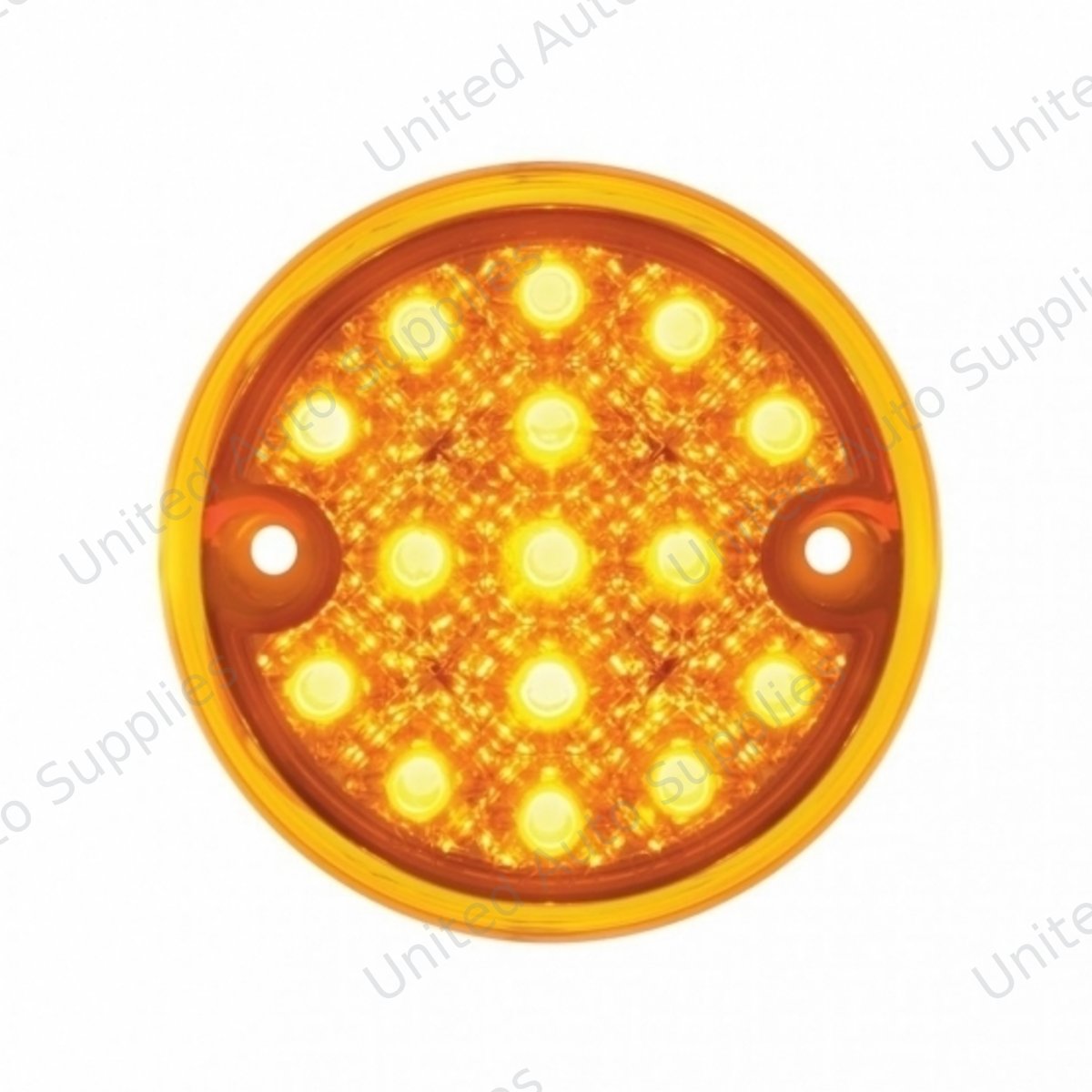 15 LED 3" Reflector Series 4 Light Only For Double Face Light Housing - Amber LED/Amber Lens (Bulk)
