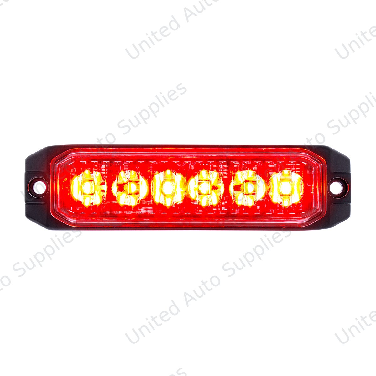 6 High Power LED "Competition Series" Slim Warning Light - Red