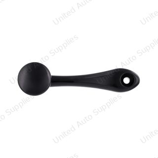 Black Die-Cast Window Crank With 16-Spline 7/16” OD Adapter - Plain