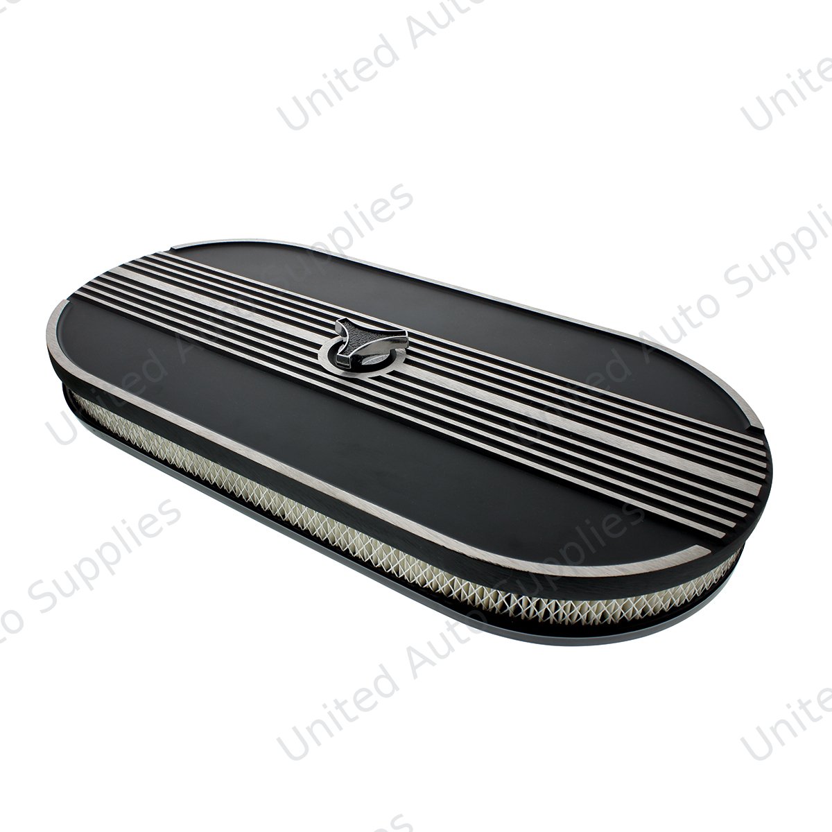 Aluminum Oval Air Cleaner Without Logo For Dual 4-Barrel Carburetor