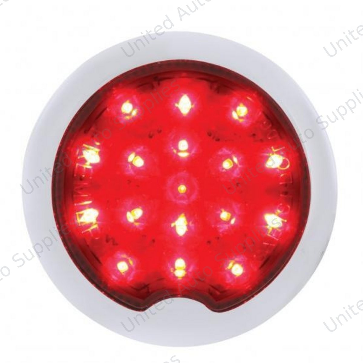 17 LED Vintage Style Round Tail Light With Flush Bezel For 1939 Chevy Passenger Car