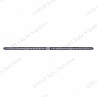 Dual 14 LED 12" Light Bars With Bezel - Blue LED/Clear Lens