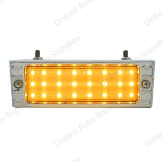 24 LED Parking Light Assembly With SS Bezel For 1947-53 Chevy Truck, Amber Lens