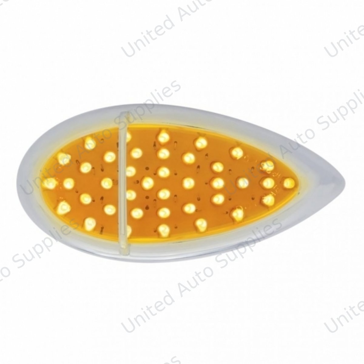 39 LED Flush Mount "Teardrop" Turn Signal Light - Amber LED/Amber Lens