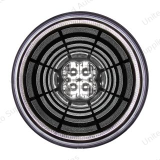 13 LED 4" Round Abyss Light (Back-Up) - White LED/Clear Lens