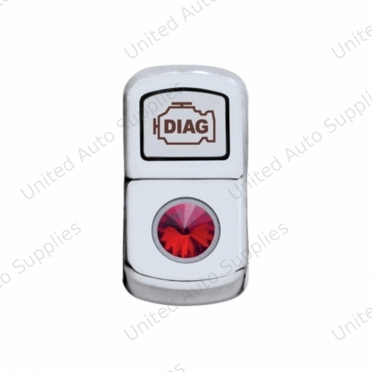 "Diagnostic" Rocker Switch Cover With Red Crystal