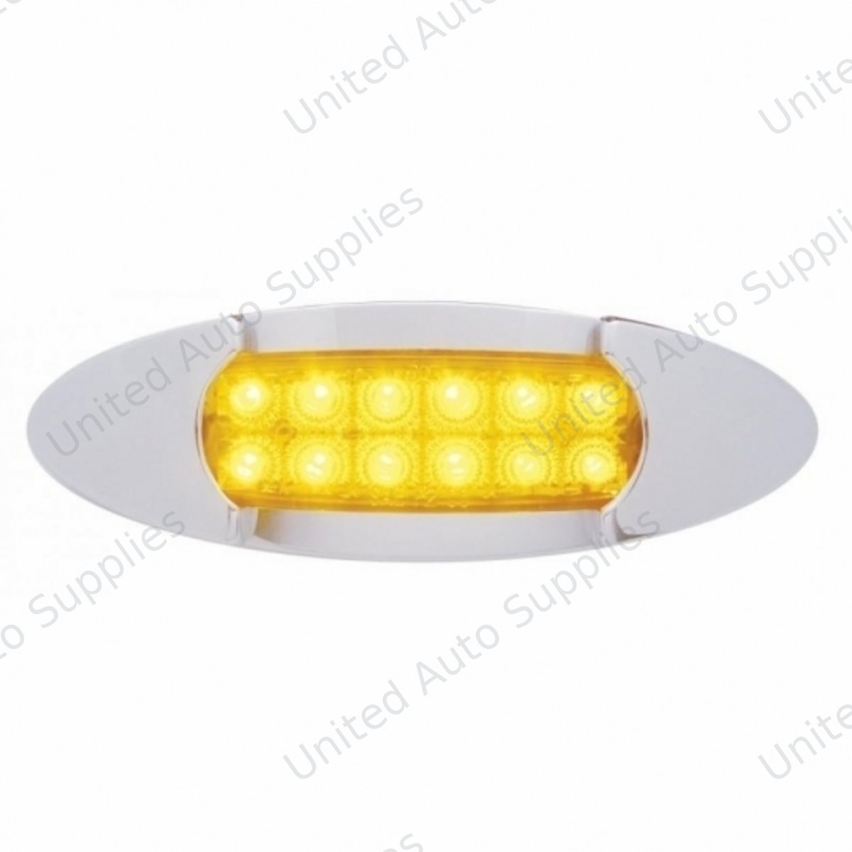 12 LED Maverick Light (Clearance/Marker) With Reflector - Amber LED/Amber Lens